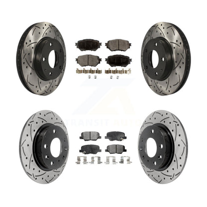 Kit de plaquettes semi-métalliques de Rotor de frein à disque à fente avant et arrière pour Mazda 3 Spor