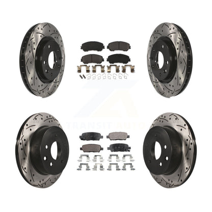 Kit de plaquettes semi-métalliques de Rotor de frein à fente avant et arrière, pour Nissan Rogue Spor
