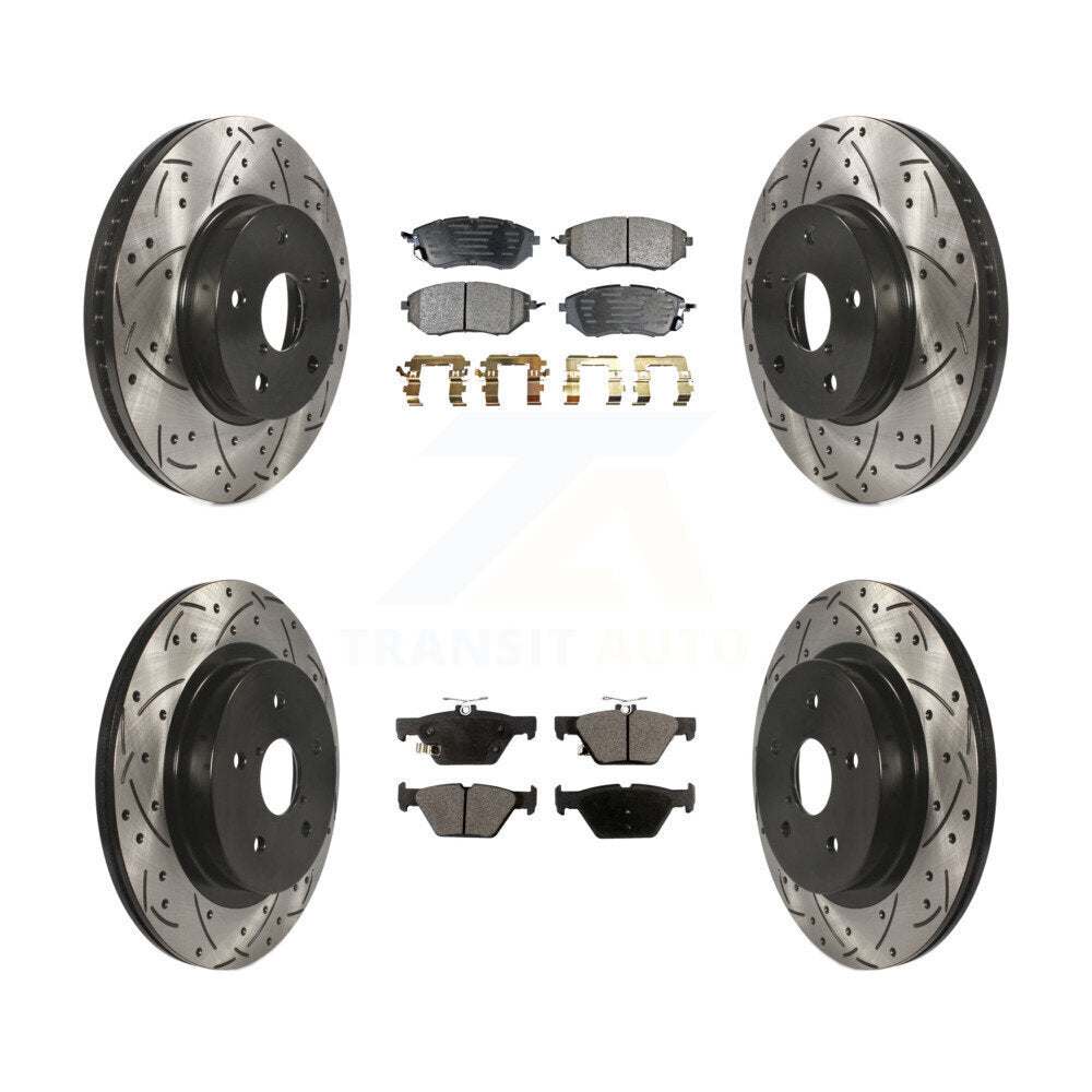 Kit de plaquettes semi-métalliques de Rotor de frein à fente avant et arrière, pour Subaru Legacy 2.5