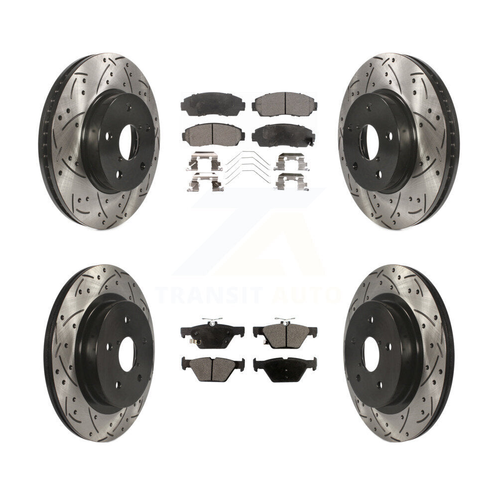 Kit de plaquettes semi-métalliques de Rotor de frein à fente avant et arrière, pour Subaru Legacy 2.5