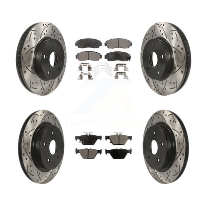 Kit de plaquettes semi-métalliques de Rotor de frein à fente avant et arrière, pour Subaru Legacy 2.5