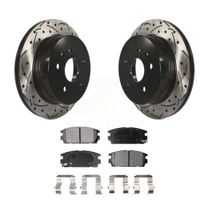 Kit de plaquettes semi-métalliques de Rotor de frein à disque de fente de forage arrière pour Chevrolet Equinox GM
