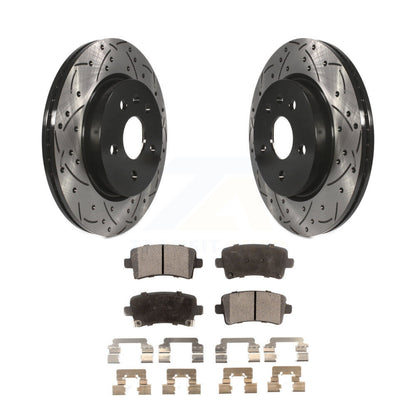Kit de plaquettes semi-métalliques de Rotor de frein de fente de forage arrière pour Chevrolet Buick Malibu XT