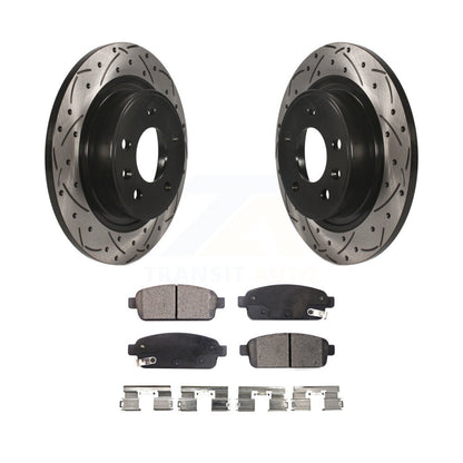 Kit de plaquettes semi-métalliques de Rotor de frein de fente de forage arrière pour Chevrolet Cruze Buick Vol