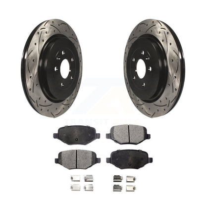 Kit de plaquettes semi-métalliques de rotors de frein de fente de forage arrière pour Ford Explorer Police Fle