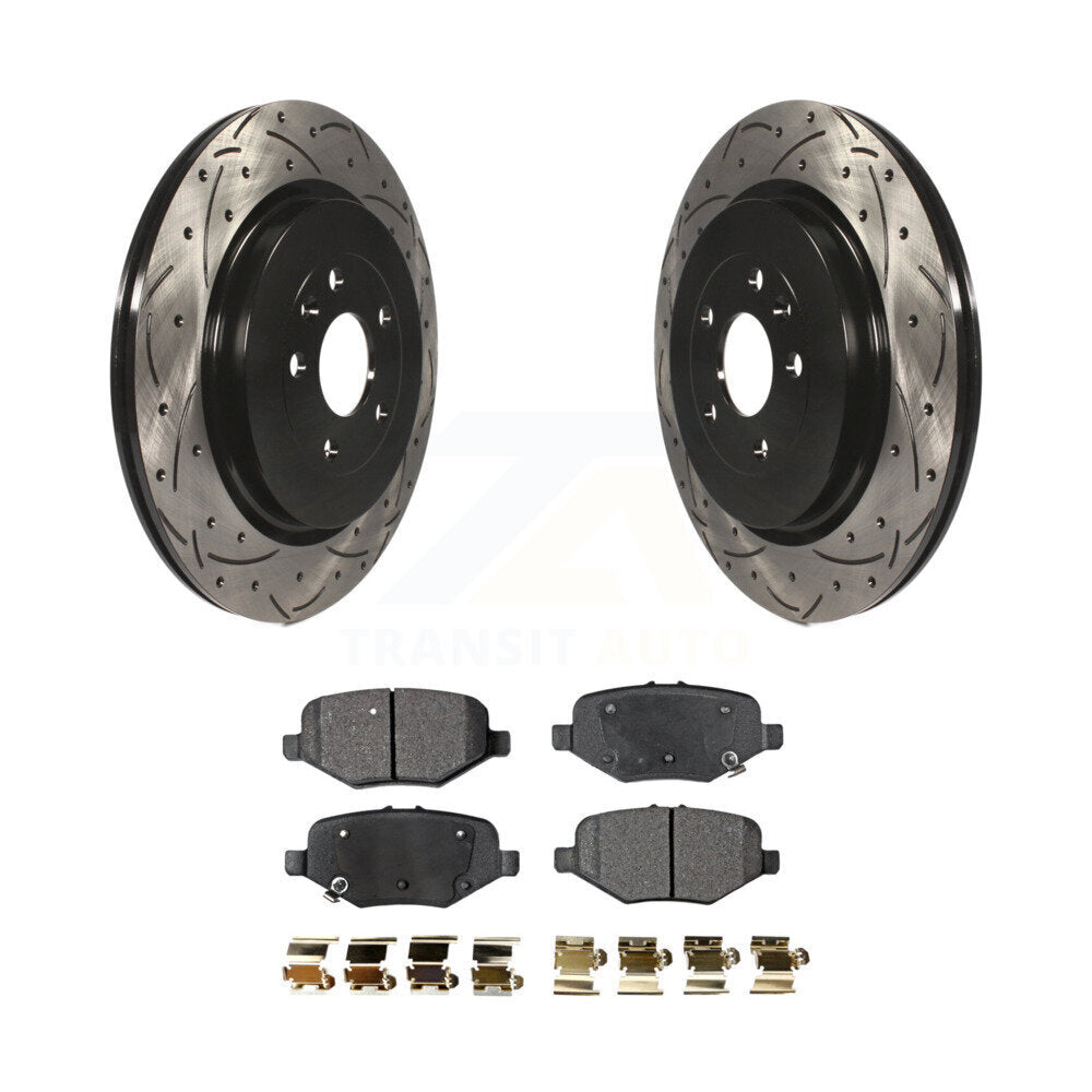 Kit de plaquettes de frein semi-métalliques pour rotors de frein à fente arrière, pour Ford Explorer Flex Tauru