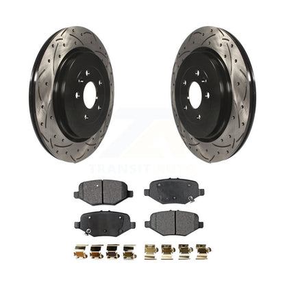 Kit de plaquettes de frein semi-métalliques pour rotors de frein à fente arrière, pour Ford Explorer Flex Tauru