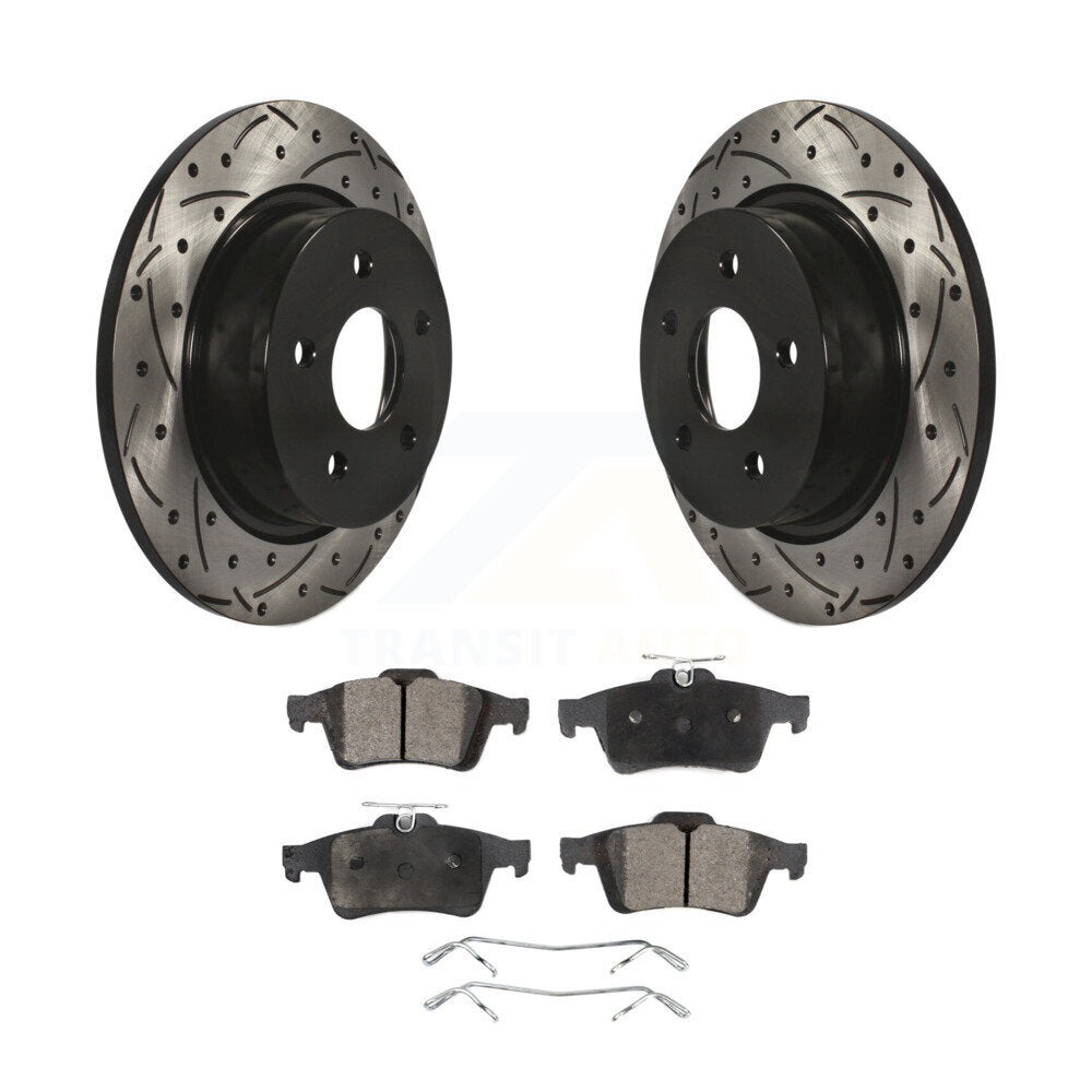 Kit de plaquettes de frein semi-métalliques pour rotors de frein à fente arrière, pour Ford Escape Transit c-ma