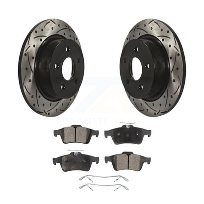 Kit de plaquettes de frein semi-métalliques pour rotors de frein à fente arrière, pour Ford Escape Transit c-ma