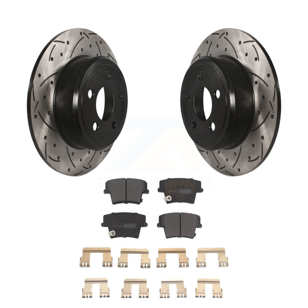 Kit de plaquettes semi-métalliques de Rotor de frein de fente de forage arrière pour Dodge Charger Chrysler 30