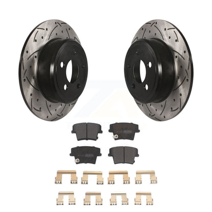 Kit de plaquettes semi-métalliques de Rotor de frein de fente de forage arrière pour Dodge Charger Chrysler 30