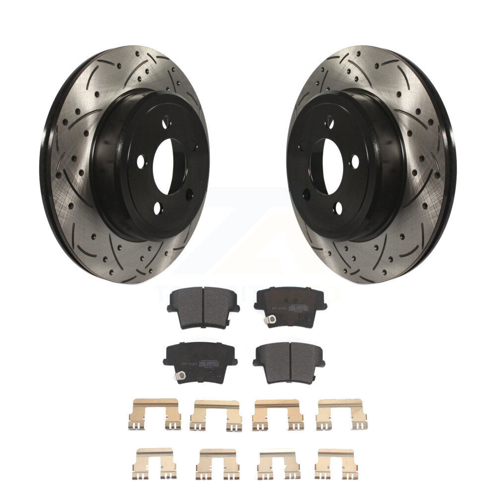Kit de plaquettes semi-métalliques de Rotor de frein de fente de forage arrière pour Dodge Charger Chrysler 30