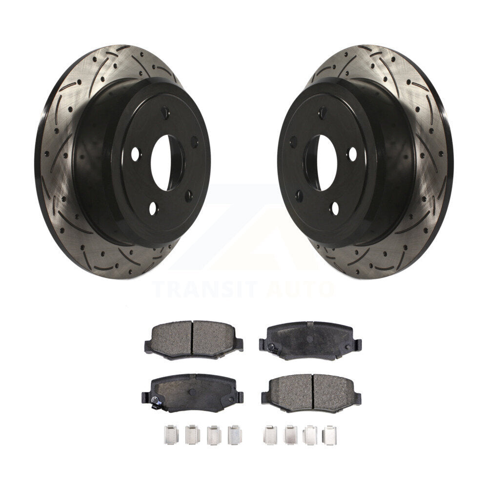 Kit de plaquettes semi-métalliques pour Rotor de frein à disque, fente de perçage pour manteau arrière, pour Jeep Wrangler J