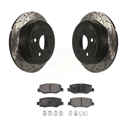 Kit de plaquettes semi-métalliques pour Rotor de frein à disque, fente de perçage pour manteau arrière, pour Jeep Wrangler J