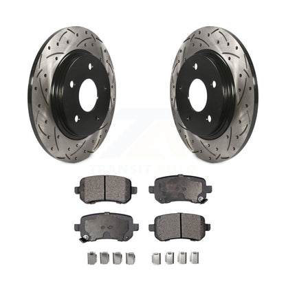Kit de plaquettes semi-métalliques de Rotor de frein de fente de forage arrière pour Dodge Grand Caravan Town