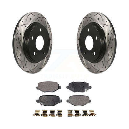Kit de plaquettes semi-métalliques de Rotor de frein de fente de forage arrière pour Dodge Grand Caravan Town