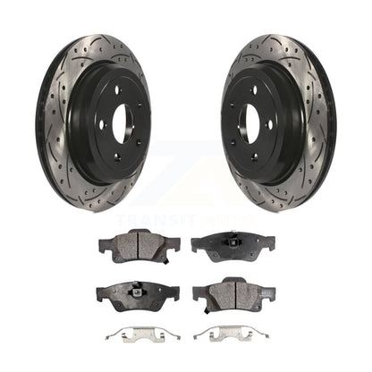 Kit de plaquettes semi-métalliques de Rotors de frein de fente de forage arrière pour Jeep Grand Cherokee Dodg