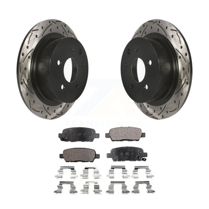 Kit de plaquettes semi-métalliques de Rotors de frein de fente de forage arrière pour Nissan Sentra Altima Juk
