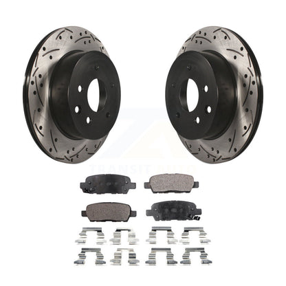 Kit de plaquettes semi-métalliques de Rotor de frein de fente de forage arrière pour Nissan Rogue Sport Qashqa