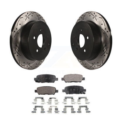 Kit de plaquettes semi-métalliques de Rotor de frein de fente de forage arrière pour Nissan Murano INFINITI Q5