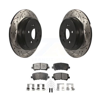 Kit de plaquettes semi-métalliques de Rotors de frein de fente de forage arrière pour Honda Odyssey Pilot Acur
