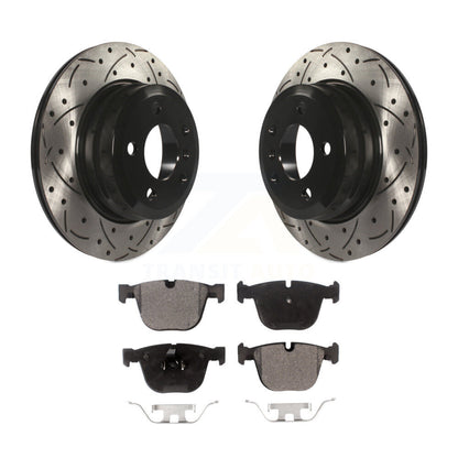 Kit de rotor de frein à fente percée arrière et de plaquettes semi-métalliques pour BMW X6 2009 à partir de 10 0