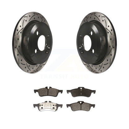 Kit de plaquettes semi-métalliques de rotors de frein à disque à fente percée à revêtement arrière pour Mini Coope
