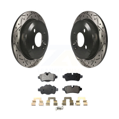 Kit de plaquettes semi-métalliques de rotors de frein à disque à fente percée à revêtement arrière pour Mini Coope