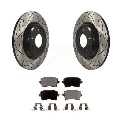 Kit de plaquettes semi-métalliques de Rotor de frein à fente percée arrière, pour Audi Q5 A4 Quattro A5 S