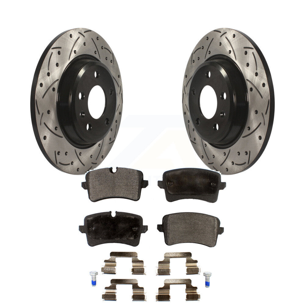 Kit de plaquettes de frein à disque semi-métalliques avec fentes percées arrière, pour Audi A7 Quattro A