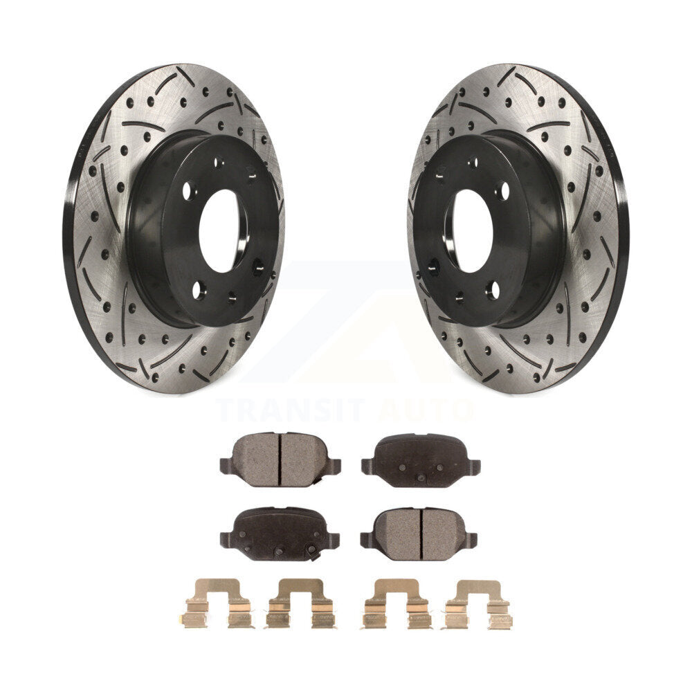 Kit de plaquettes de frein à disque fendues percées à revêtement arrière, Kit de plaquettes semi-métalliques pour Fiat 50