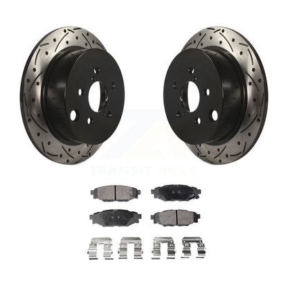 Kit de plaquettes semi-métalliques de Rotor de frein à fente arrière percée pour Subaru Crosstrek Imprez