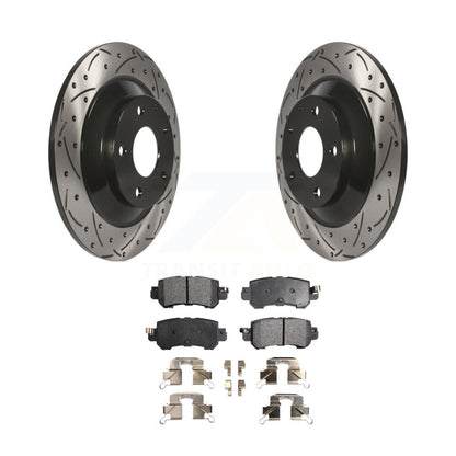 Kit de plaquettes semi-métalliques de rotors de frein à disque de fente de forage arrière pour Mazda CX-2013-2015