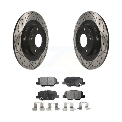 Kit de plaquettes semi-métalliques de Rotor de frein à fente arrière percée pour Mitsubishi RVR Outlande