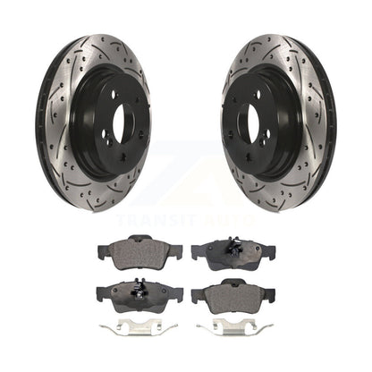 Kit de plaquettes de frein à disque semi-métalliques avec fentes percées arrière, pour Mercedes-Benz E55