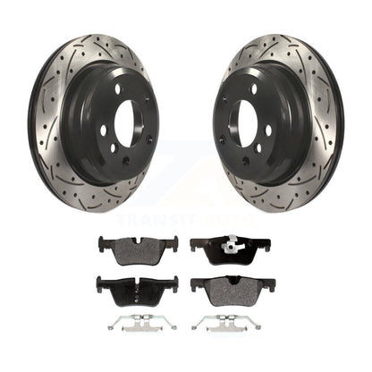Rotors de frein à fente arrière, Kit de plaquettes semi-métalliques pour BMW 328i xDrive 330i 320