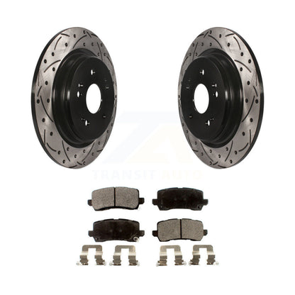 Kit de plaquettes semi-métalliques de Rotor de frein à disque à fente arrière percée pour Acura TL 2015 – 2020