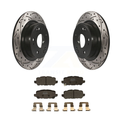 Kit de plaquettes semi-métalliques de Rotors de frein à disque de fente de forage arrière pour Honda HR-2016-2022