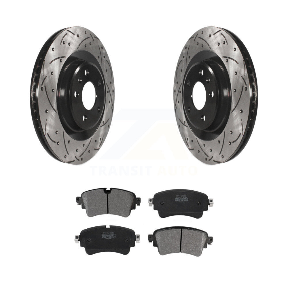 Kit de plaquettes semi-métalliques de Rotor de frein à fente percée arrière, pour Audi Q5 A4 Quattro A5 S