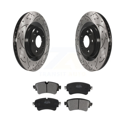 Kit de plaquettes semi-métalliques de Rotor de frein à fente percée arrière, pour Audi Q5 A4 Quattro A5 S