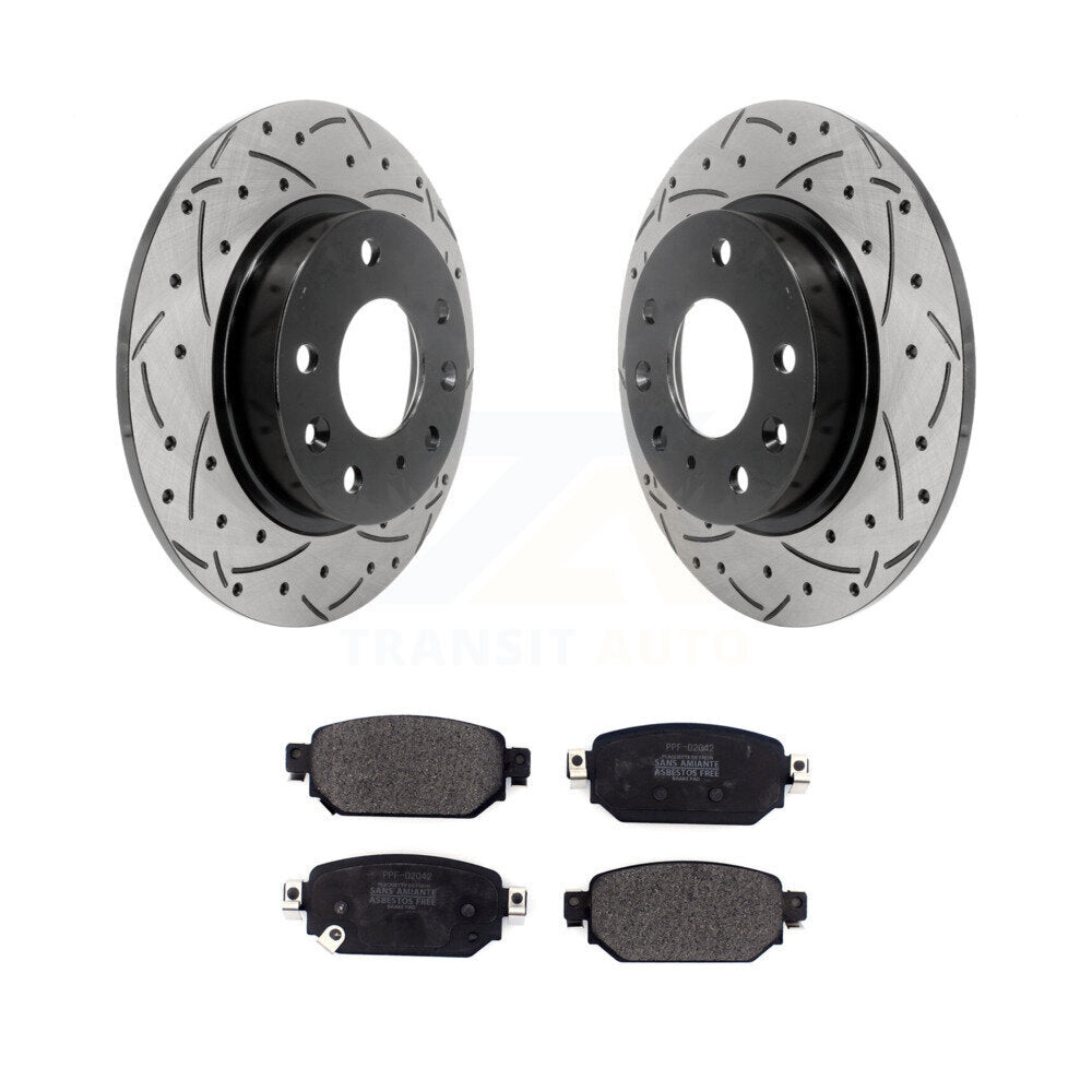 Kit de plaquettes de frein à disque semi-métalliques avec fentes percées arrière pour Mazda 3 CX-3 Spor