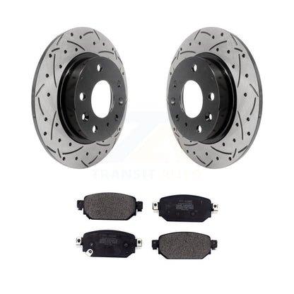 Kit de plaquettes de frein à disque semi-métalliques avec fentes percées arrière pour Mazda 3 CX-3 Spor