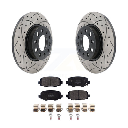 Rotors de frein à fente arrière percés, Kit de plaquettes semi-métalliques pour Jeep Renegade Fiat 500