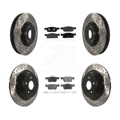Kit de plaquettes de frein semi-métalliques pour rotors de frein avant et arrière, pour Lincoln Continenta