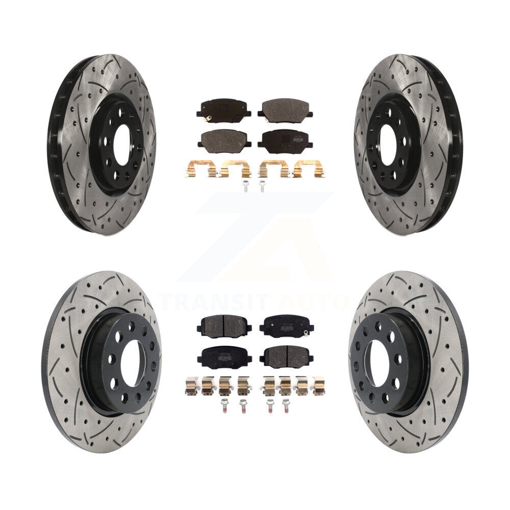 Kit de plaquettes semi-métalliques de Rotor de frein à fente avant et arrière, pour Jeep Renegade Fia