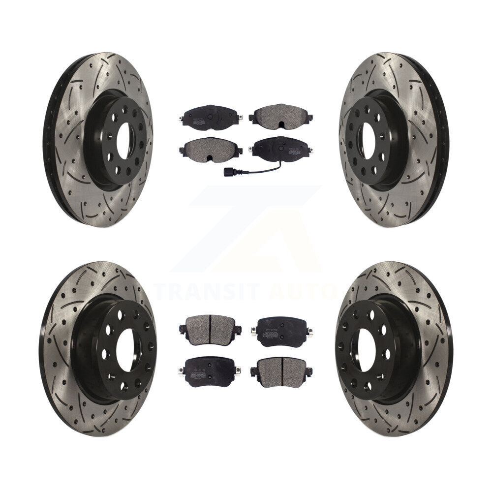 Kit de plaquettes de frein semi-métalliques pour rotors de frein avant et arrière, pour Volkswagen Golf GT
