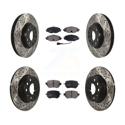 Kit de plaquettes de frein semi-métalliques pour rotors de frein avant et arrière, pour Volkswagen Golf GT