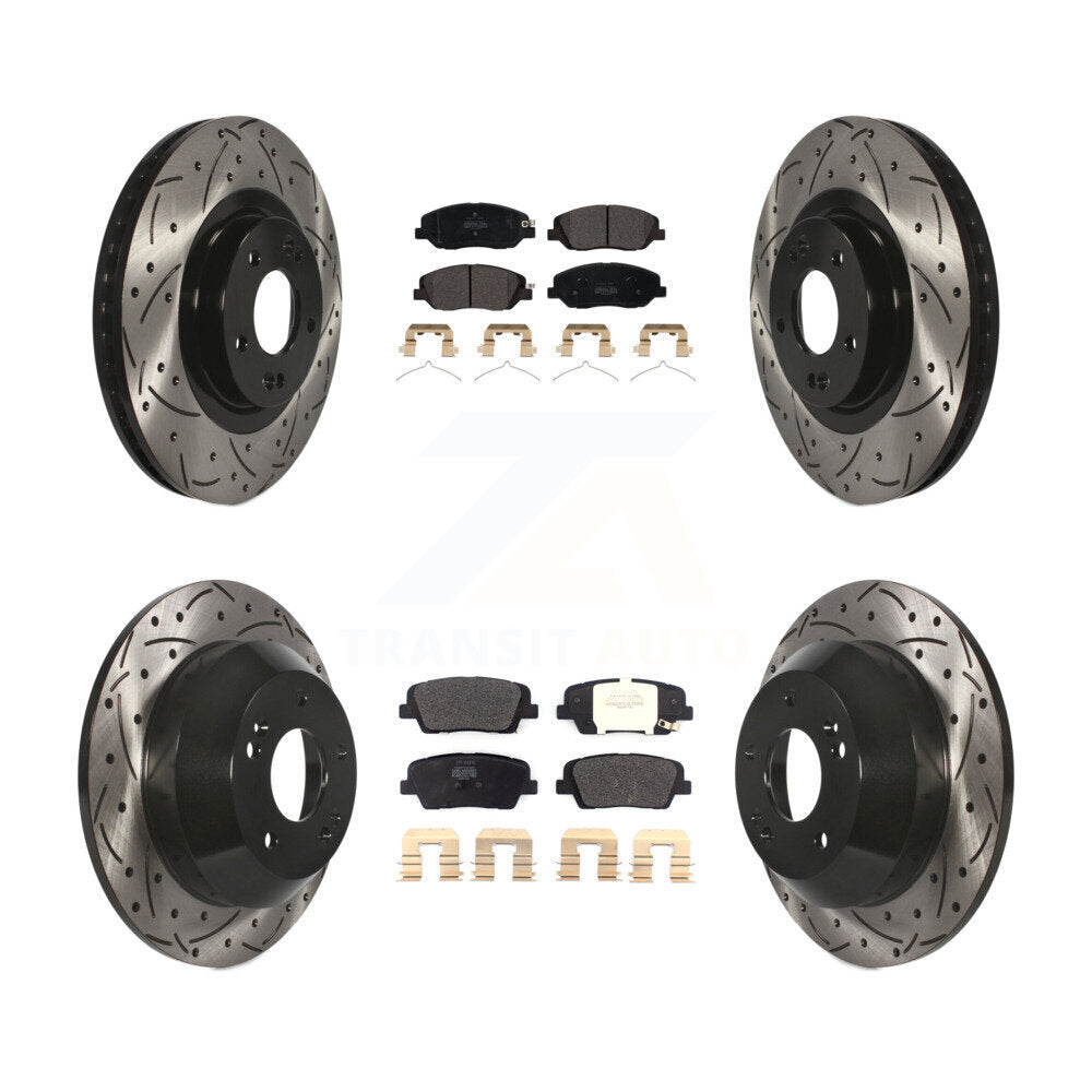 Kit de plaquettes de frein semi-métalliques pour rotors de frein avant et arrière, pour Hyundai Santa Fe X
