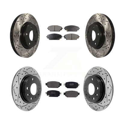 Kit de plaquettes semi-métalliques de Rotor de frein de fente de forage avant et arrière pour Mazda CX-3 AW 19-22