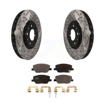 Rotor de frein à fente percée avant et Kit de plaquettes semi-métalliques pour Jeep Compass Renegad